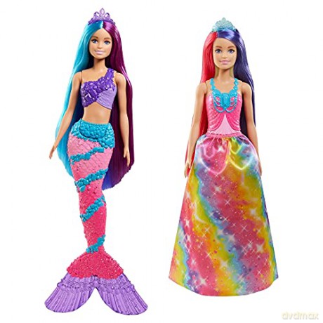 Lalka Barbie Fantazja Długie włosy mix GTF37