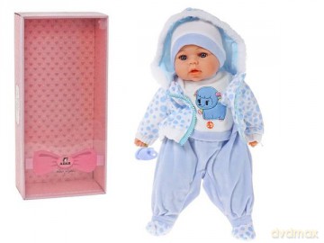 Lalka bobas 45 cm ze smoczkiem dźwiękiem 543171-560215