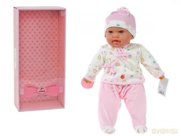 Lalka bobas 45 cm ze smoczkiem, dźwiękiem 543218-560178