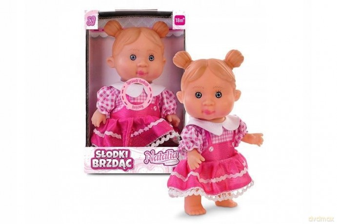 Lalka Natalia słodki brzdąc 19 cm w różowym ubranku
