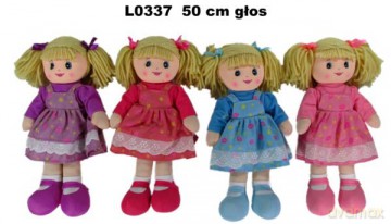 Lalka szmacianka 50 cm 4 wzory z głosem mix 156778