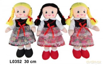 Lalka szmacianka góralka 3 wzory 30 cm 159435 mix