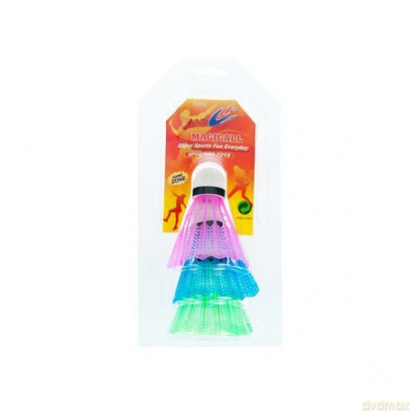 Lotki do badmintona plastikowe kolorowe 3szt