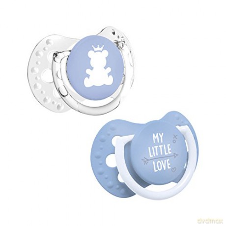 LOVI Smoczek silikonowy dynamiczny 0-2m 2 sztuki My little love Boy
