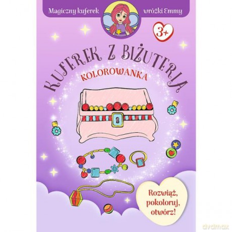 Magiczny kuferek wróżki Emmy. Rozwiąż, pokoloruj, otwórz! Kuferek z biżuterią KS66089