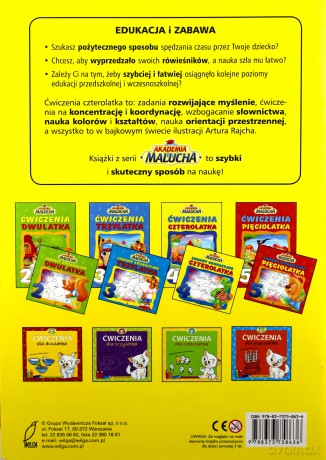 Ćwiczenia Czterolatka Akademia Malucha [KSIĄŻKA]