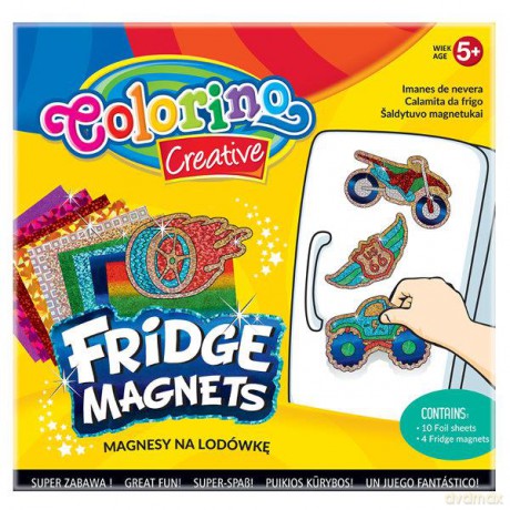Magnesy na lodówkę NEW mix 4 wzorów display 12 szt Colorino Kids