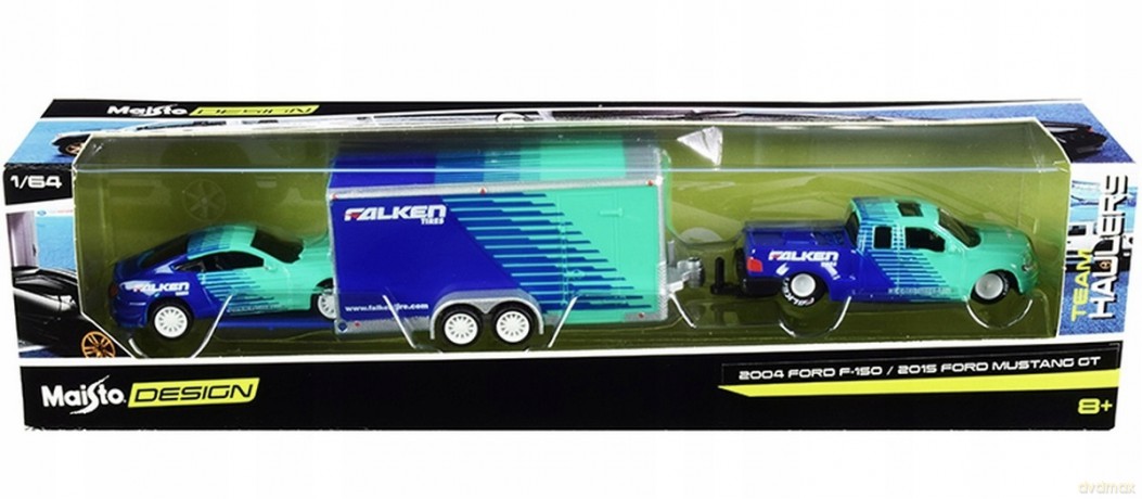 MAISTO 11404 Ford F-150 + Ford Mustang GT 1:64