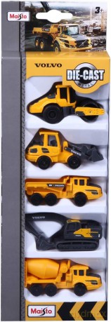 MAISTO 12375 Pojazdy budowlane Volvo 5-pack