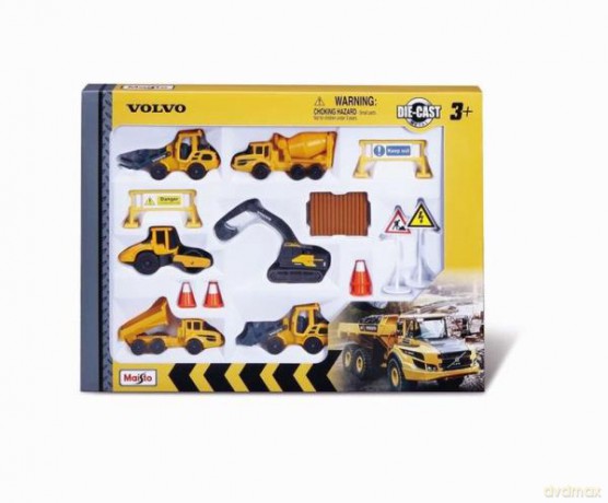 MAISTO 12376 Pojazdy budowlane Volvo 3" z akcesoriami