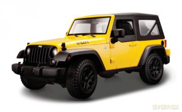 MAISTO 31676-27 Jeep Wrangler 2014 żółty samochód 1:18