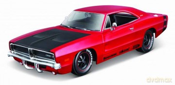 MAISTO 32537 Design Dodge Charger R/T 1969 czerwony