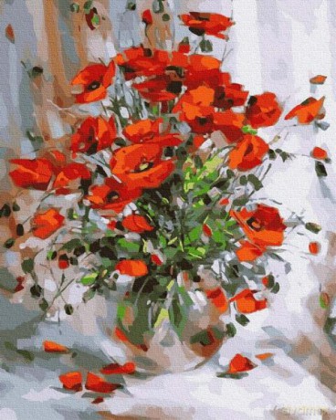 Malowanie po numerach Czerwone maki 50x65 cm PC5065040 IPICASSO