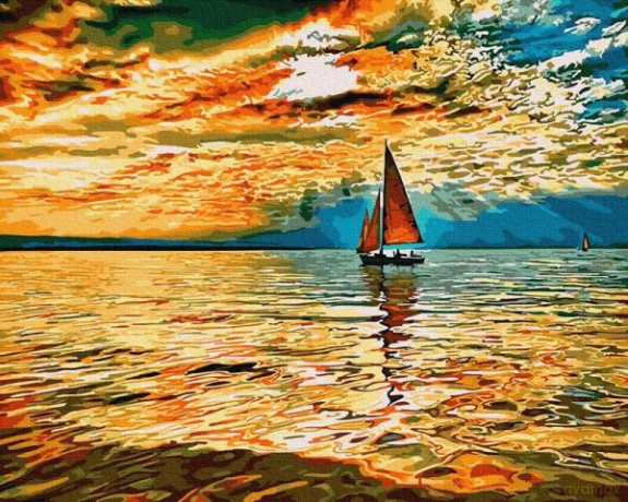 Malowanie po numerach Niebo w Ogniu słońca 40x50 cm PC4050695 IPICASSO