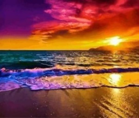 Malowanie po numerach Plaża o zachodzie słońca 40 x 50 5700