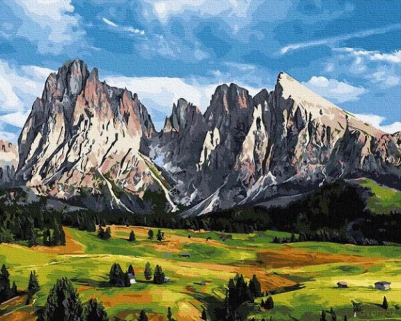 Malowanie po numerach Trzy światy piękna Góry 50x65 cm PC5065134 IPICASSO