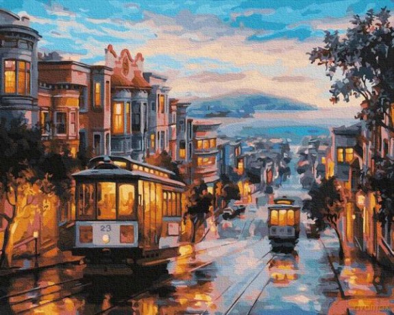 Malowanie po numerach Uliczki San Francisco 40x50 cm PC4050737 IPICASSO