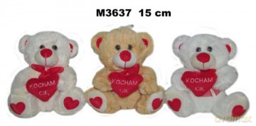 Maskotka Miś z sercem Kocham Cię 15 cm 160959 mix