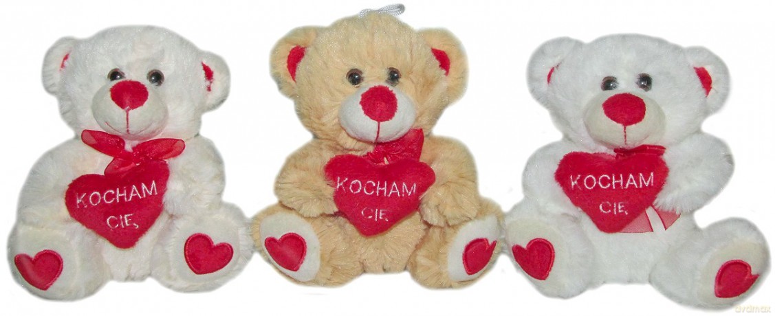 Maskotka Miś z sercem Kocham Cię 15 cm 160959 mix