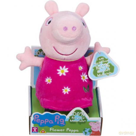 Maskotka Świnka Peppa kwiatowa sukienka 20 cm Eko plusz 07383