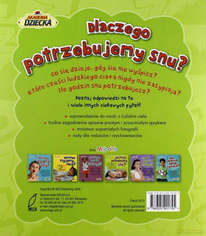 Dlaczego Potrzebujemy Snu Moje Ciało [KSIĄŻKA]
