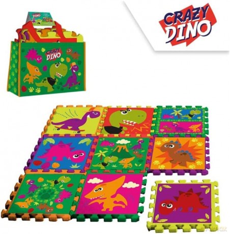 Mata piankowa puzzle w torbie Crazy Dino KL11171 [PUZZLE]