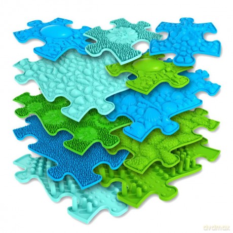 Mata podłogowa sensoryczna Basic set blue/green 11 elementów MFK-064 ASKARO