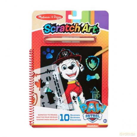 MELISSA Kolorowanka zdrapywanka Scratch Art - Marshall PAW PATROL Psi Patrol 33261