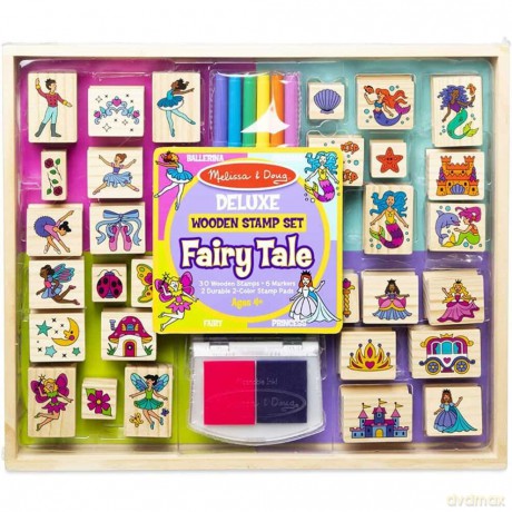 MELISSA Zestaw pieczątek drewnianych - Wróżki Fairy Tale 41900