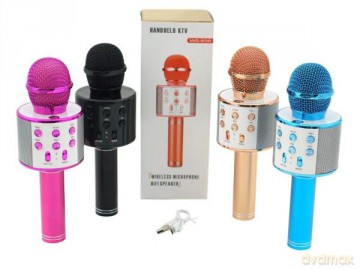 Mikrofon z głośnikiem Bluetooth i wejściem USB, wielofunkcyjny, zmienia głos 531468 MIX