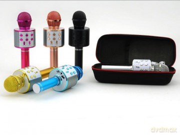 Mikrofon z głośnikiem i wejściem USB w etui, wielofunkcyjny, zmienia głos 533554