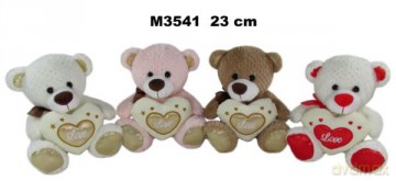 Miś z sercem 3 kolory 24 cm 155771 mix