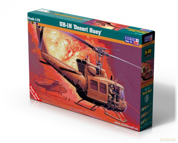 Model helikoptera do sklejania UH-1 N Desert Huey 1:72 D-56