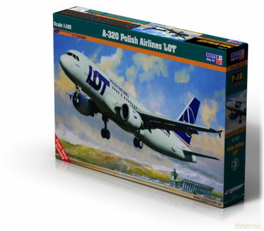 Model samolotu do sklejania A-320 Polish Airlines "LOT" 1:125 F-16