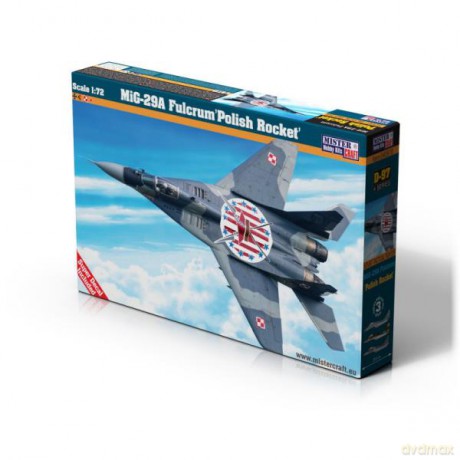 Model samolotu do sklejania MiG-29A Fulcrum Polish Rpcket 1:72 SD-97