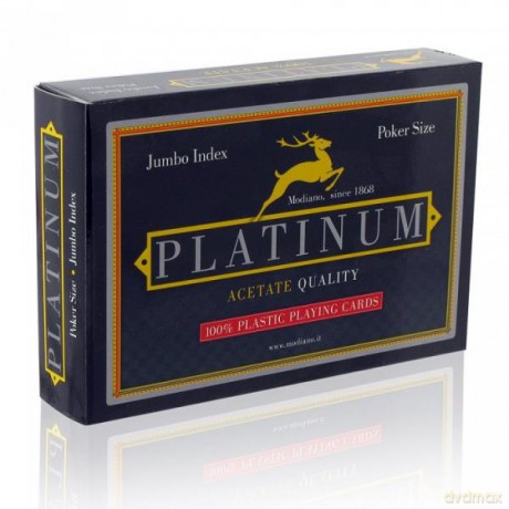 MODIANO Karty Platinum Poker acetate jumbo x2 [GRA]