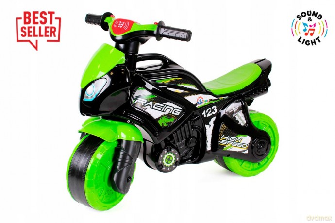 Motocykl jeździk zielono czarny TechnoK 5774