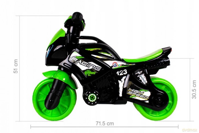 Motocykl jeździk zielono czarny TechnoK 5774
