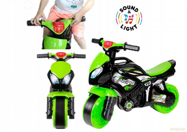 Motocykl jeździk zielono czarny TechnoK 5774