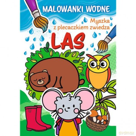 Myszka z plecaczkiem zwiedza. Kolorowanki wodne. Las 09666