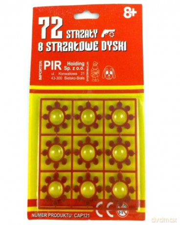 Naboje kapiszony na blistrze 72/8 GONHER