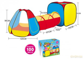 Namiot dla dzieci 7323 z tunelem 95*120*70 cm