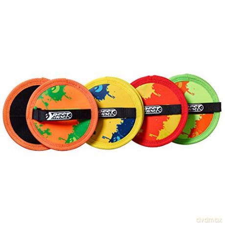 Neoprenowy zestaw do gry: 2 talerze 18 cm do łapania i piłka kolor: żółto-niebieski BEST Sporting 64271