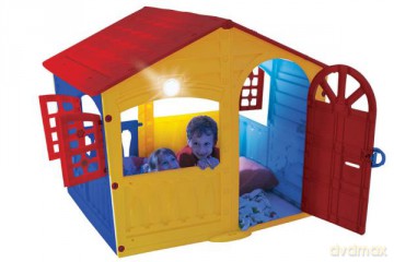 PalPlay Duży Domek ogrodowy dla dzieci z dzwonkiem i światłem M780 140x111x115h