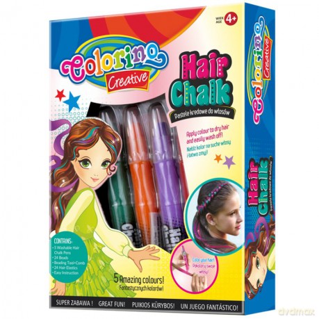 Pastele kredowe do włosów 5 kolorów 37015PTR Creative Colorino