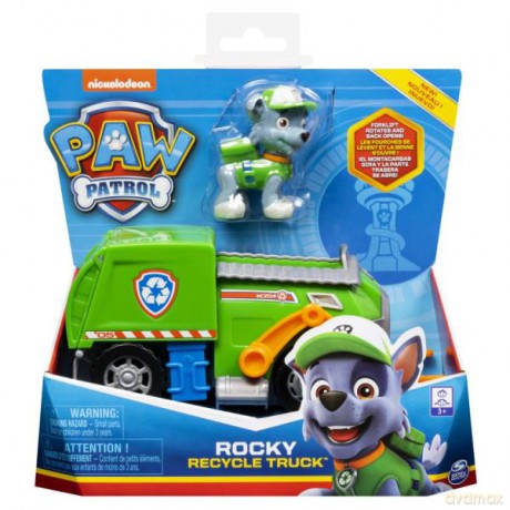 PAW PATROL Psi Patrol Auto pojazd śmieciarka Rocky 6061804 [FIGURKA]