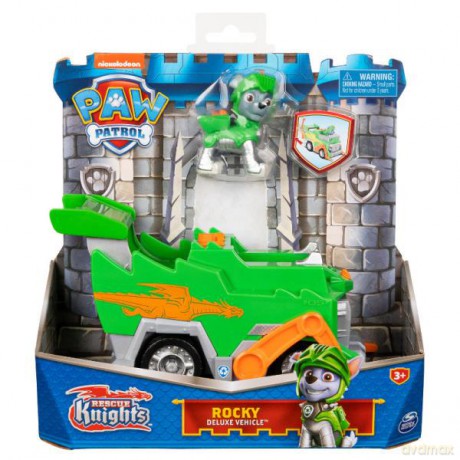 PAW PATROL Rescue Knights Psi Patrol Rycerze Rocky Auto pojazd 6063588 [FIGURKA]