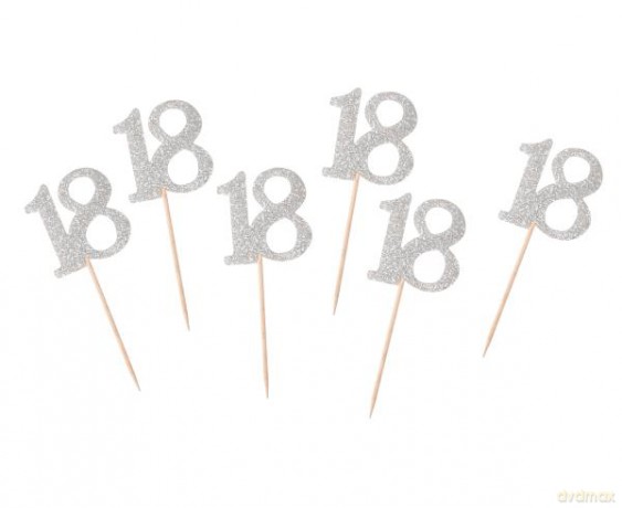 Pikery B&C "18" srebrny 6 sztuk