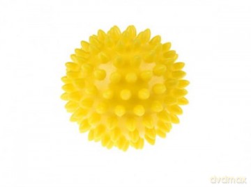 Piłka sensoryczna do masażu i rehabilitacji 6,6 cm zółta 412