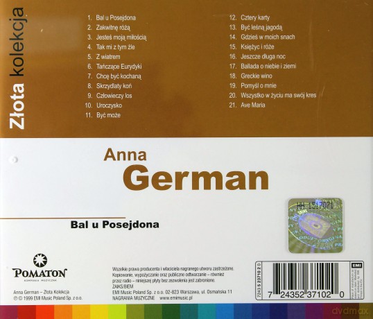 Anna German: Złota Kolekcja (Bal u Posejdona) [CD]